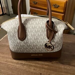 Michael Kors Tan and Cream Satchel